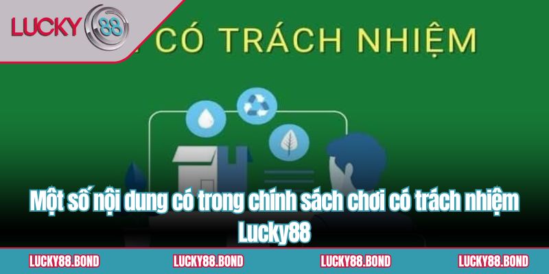 Một số nội dung có trong chính sách chơi có trách nhiệm Lucky88